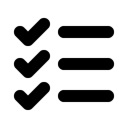 list checks bold icon