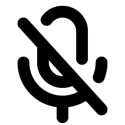 microphone slash bold icon