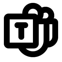microsoft teams logo bold icon