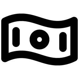 money wavy bold icon