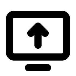 monitor arrow up bold icon