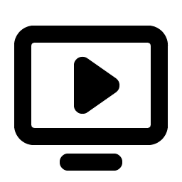 monitor play bold icon