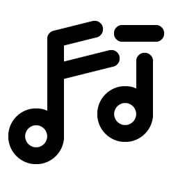 music notes minus bold icon