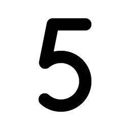 number five bold icon