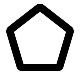pentagon bold icon
