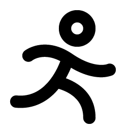 person simple run bold icon
