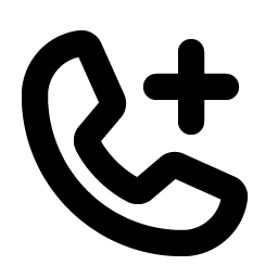 phone plus bold icon