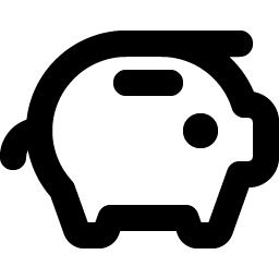 piggy bank bold icon