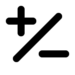 plus minus bold icon