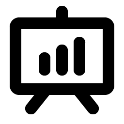 presentation chart bold icon