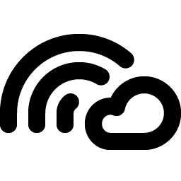 rainbow cloud bold icon