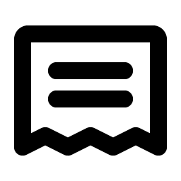 receipt bold icon