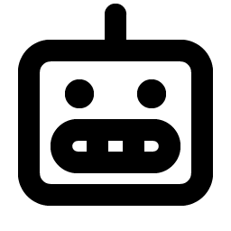 robot bold icon