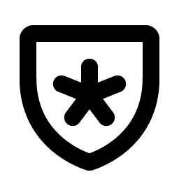 shield star bold icon