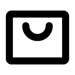 shopping bag bold icon