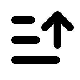 sort descending bold icon