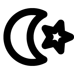 star and crescent bold icon