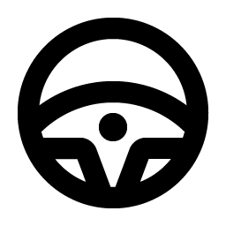 steering wheel bold icon