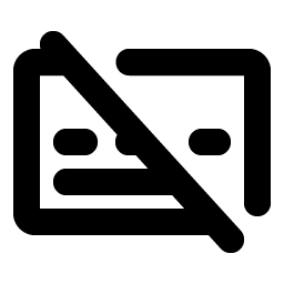 subtitles slash bold icon