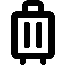 suitcase rolling bold icon