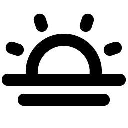 sun horizon bold icon