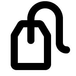 tea bag bold icon