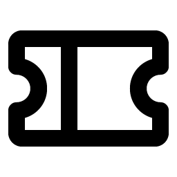 ticket bold icon
