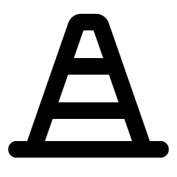 traffic cone bold icon