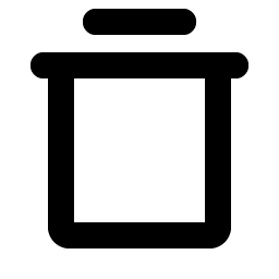 trash simple bold icon