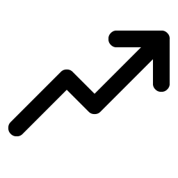 trend up bold icon