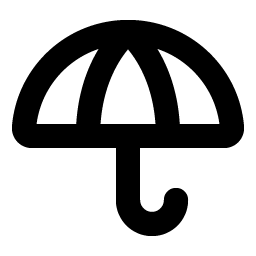 umbrella bold icon