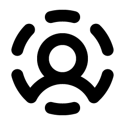 user circle dashed bold icon