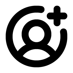 user circle plus bold icon