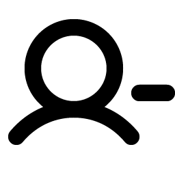 user minus bold icon
