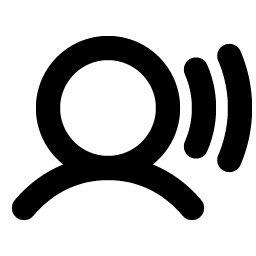 user sound bold icon