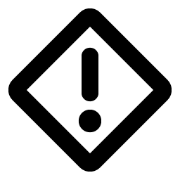 warning diamond bold icon