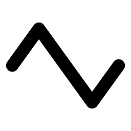 wave triangle bold icon