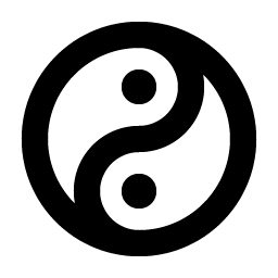 yin yang bold icon