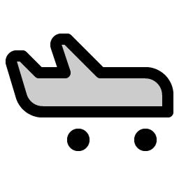 airplane taxiing duotone icon