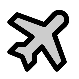 airplane tilt duotone icon