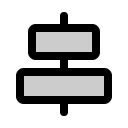 align center horizontal duotone icon