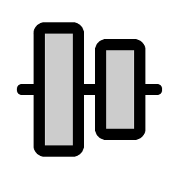 align center vertical duotone icon