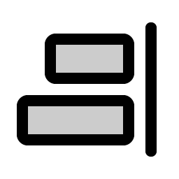 align right duotone icon