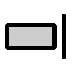 align right simple duotone icon