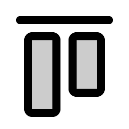 align top duotone icon