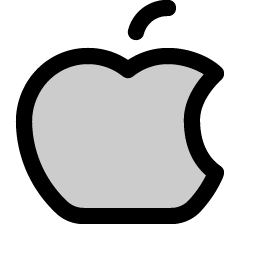 apple logo duotone icon