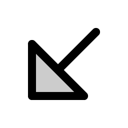 arrow down left duotone icon