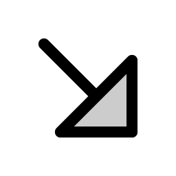 arrow down right duotone icon