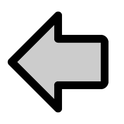 arrow fat left duotone icon