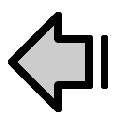 arrow fat line left duotone icon